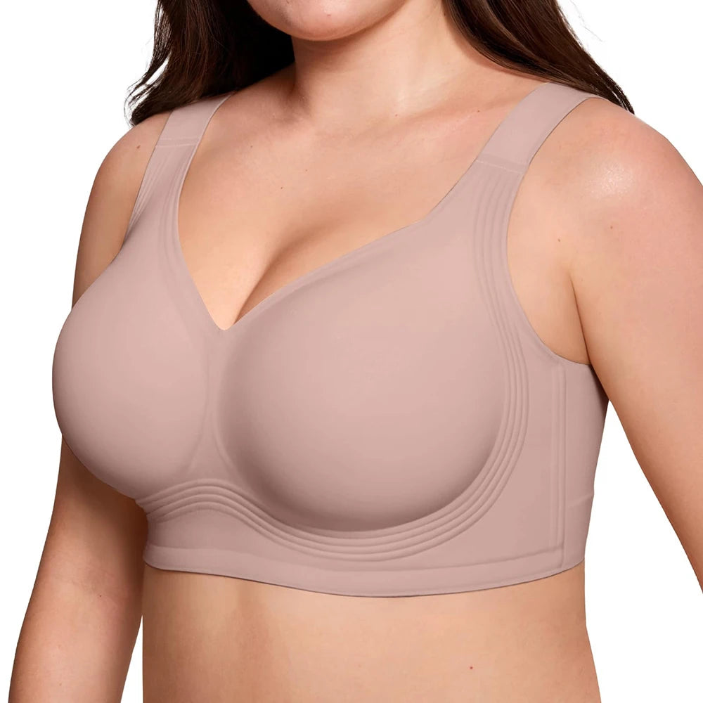 Womens Jelly Bras Wireless Seamless Push Up Full Coverage Tshirt Bra No Underwire Supportive Bralette Comfort Daily Bralette