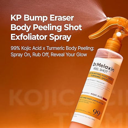 Dr.Melaxin Keratin Body Care Kojic Acid Turmeric Gentle Exfoliating Spray Peeling Solution Korean Skin Care For All Skin Types 200ml